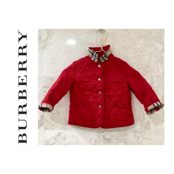 Burberry Other - BURBERRY {24-36} Jacket Red Nova Check Quilted